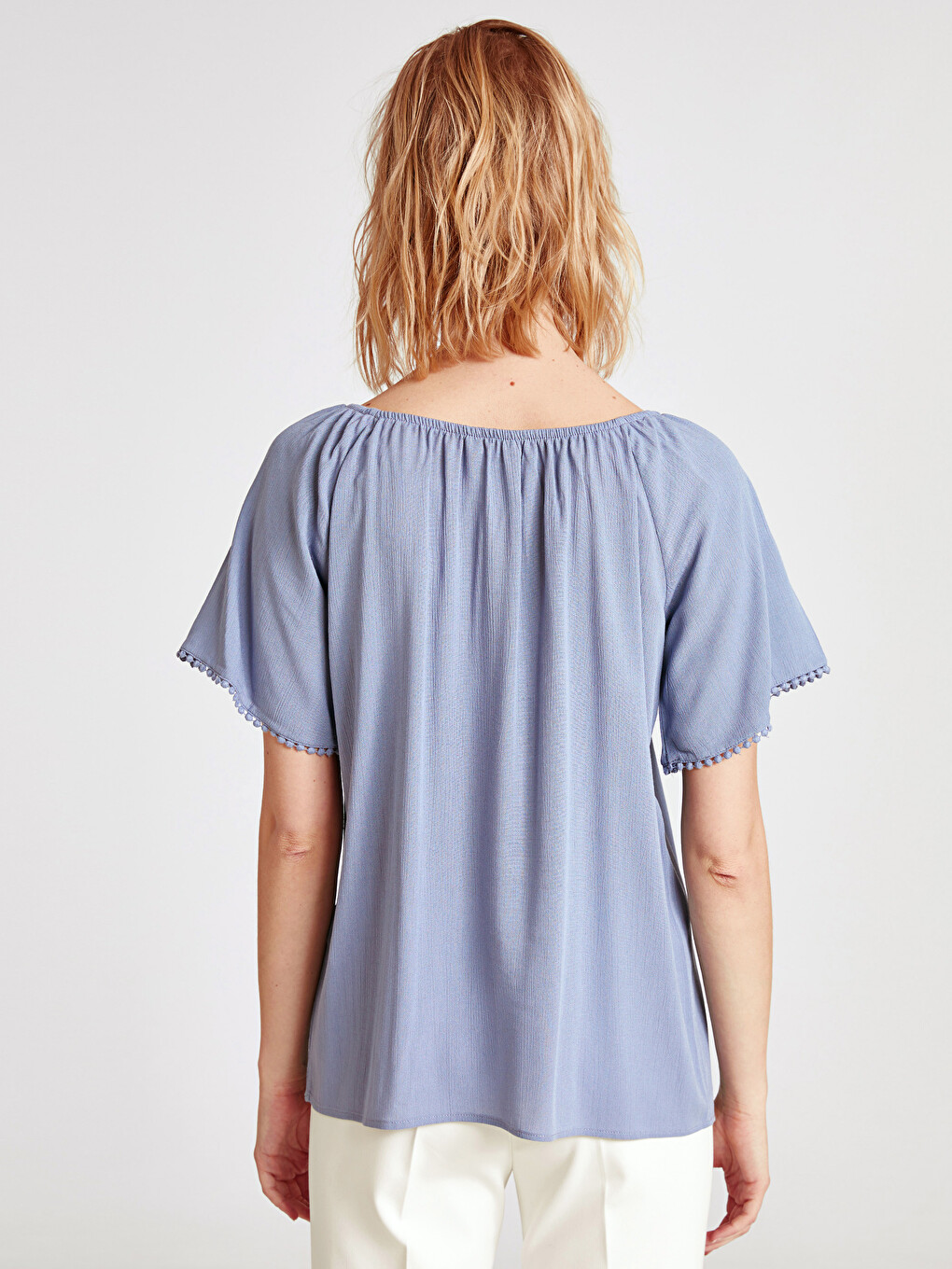 Woman Blue Blouse-2