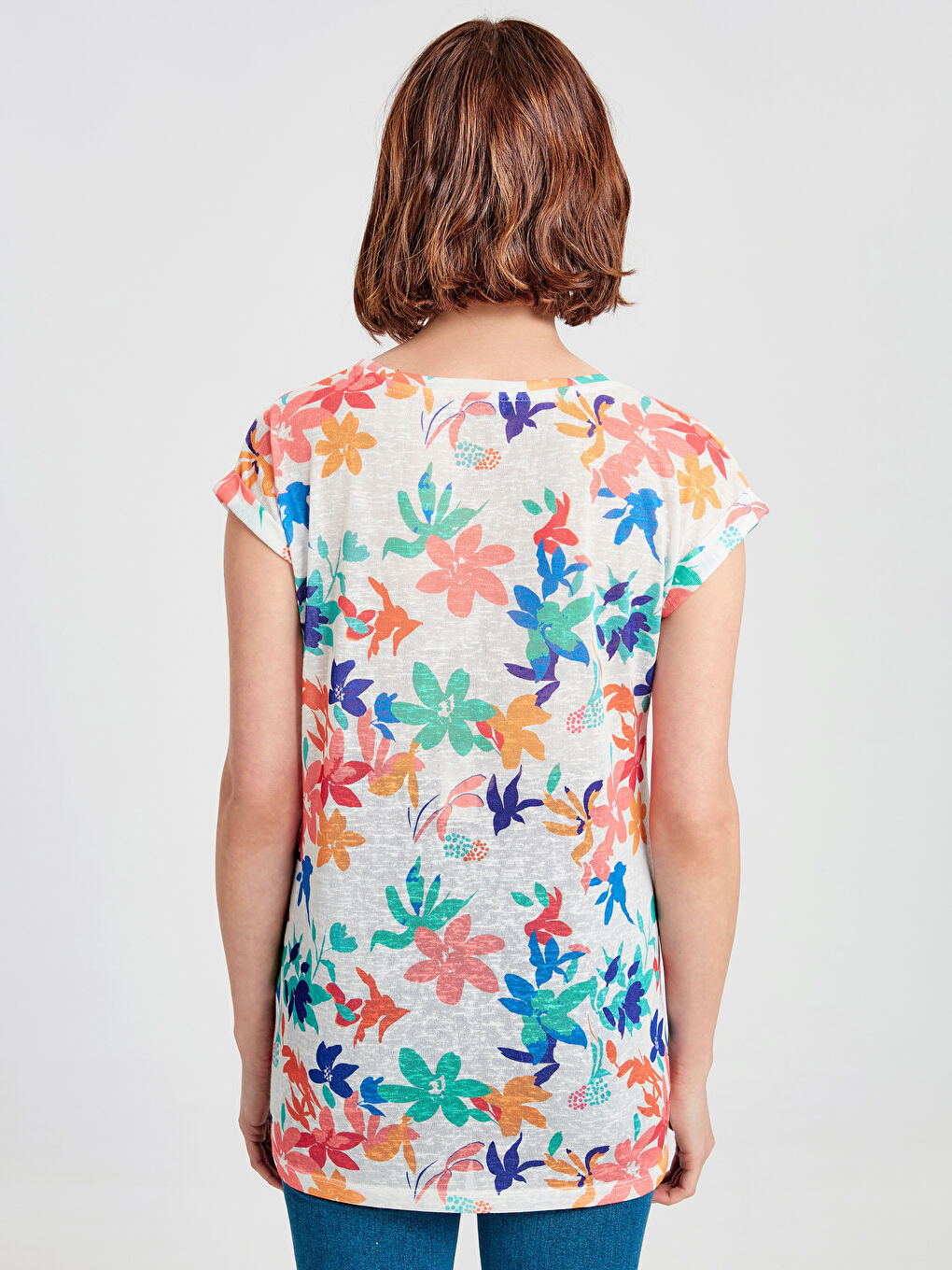 Женщины экрю Футболка-1