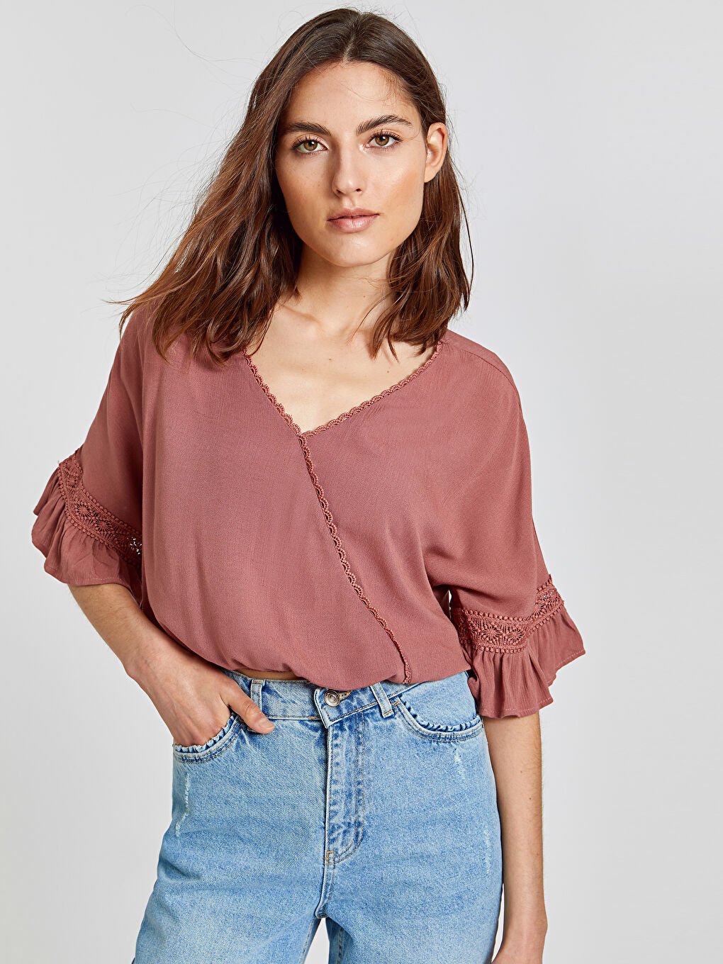 Жінка РОЖЕВИЙ Блузка-1