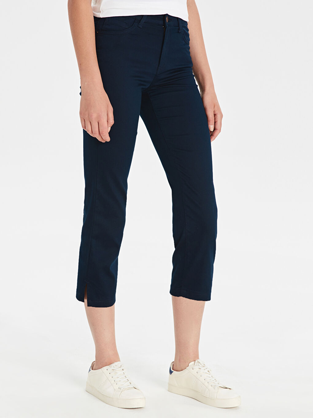 Pantalon Capri MARINE Femme-1