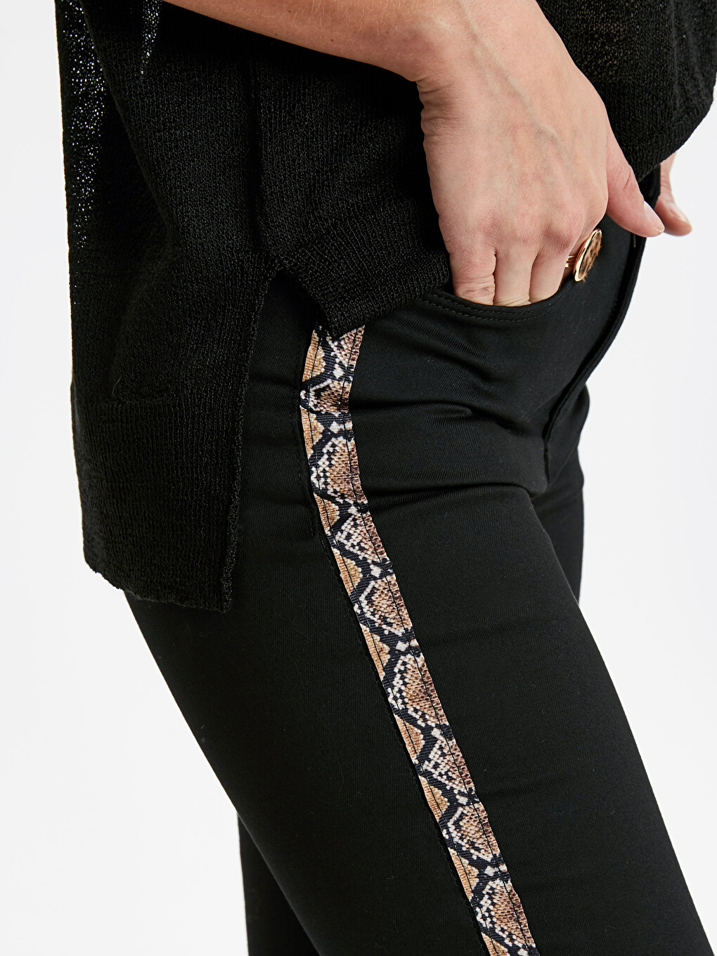 Pantalon Noir Femme-3