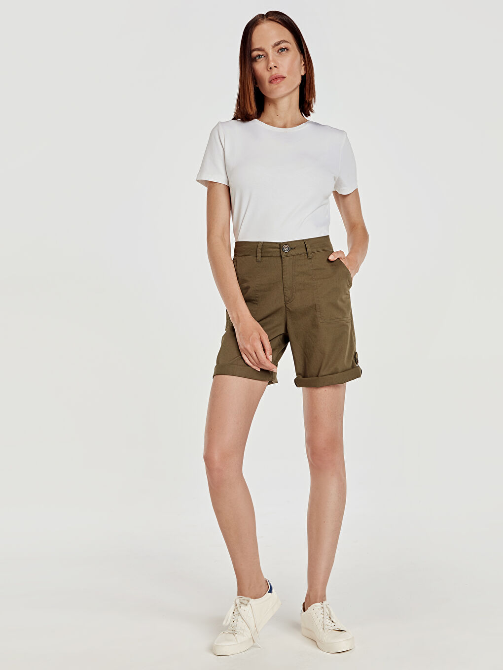 Shorts KAKI Femme-1