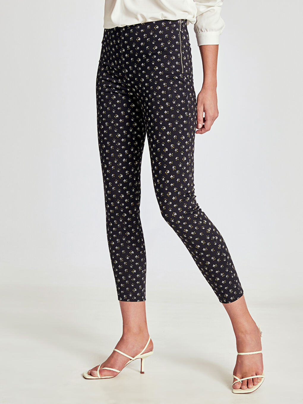 Ženske uske pantalone od satena-2