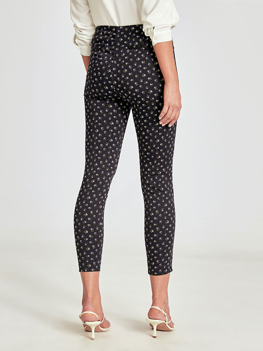 Ženske uske pantalone od satena-3