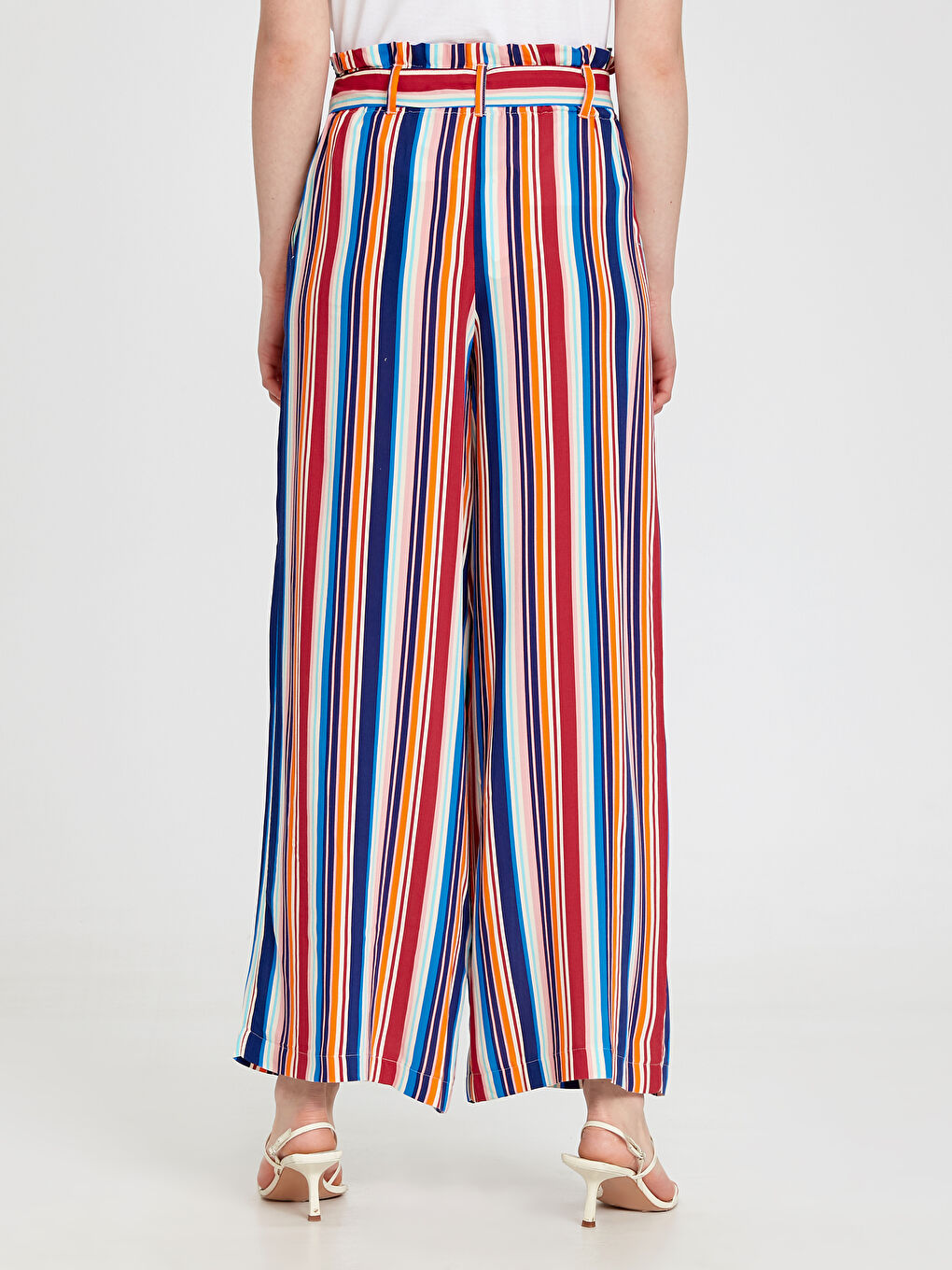 Turuncu Rahat Kalıp Kadın Pantolon-2