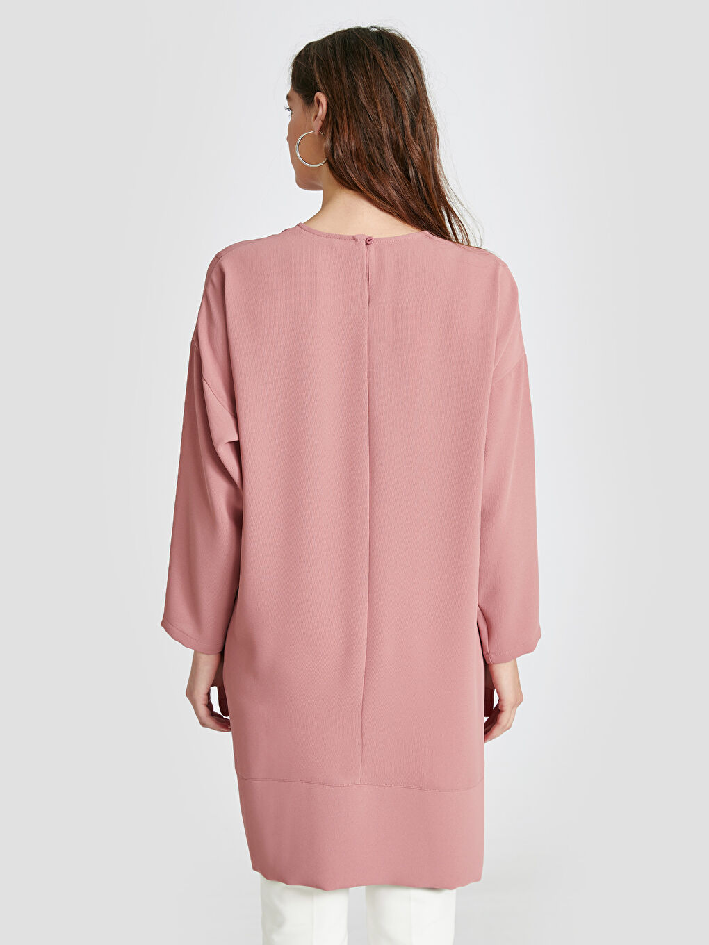 Standard Fit Long Sleeve Women's Jacquard Loose Tunic-1