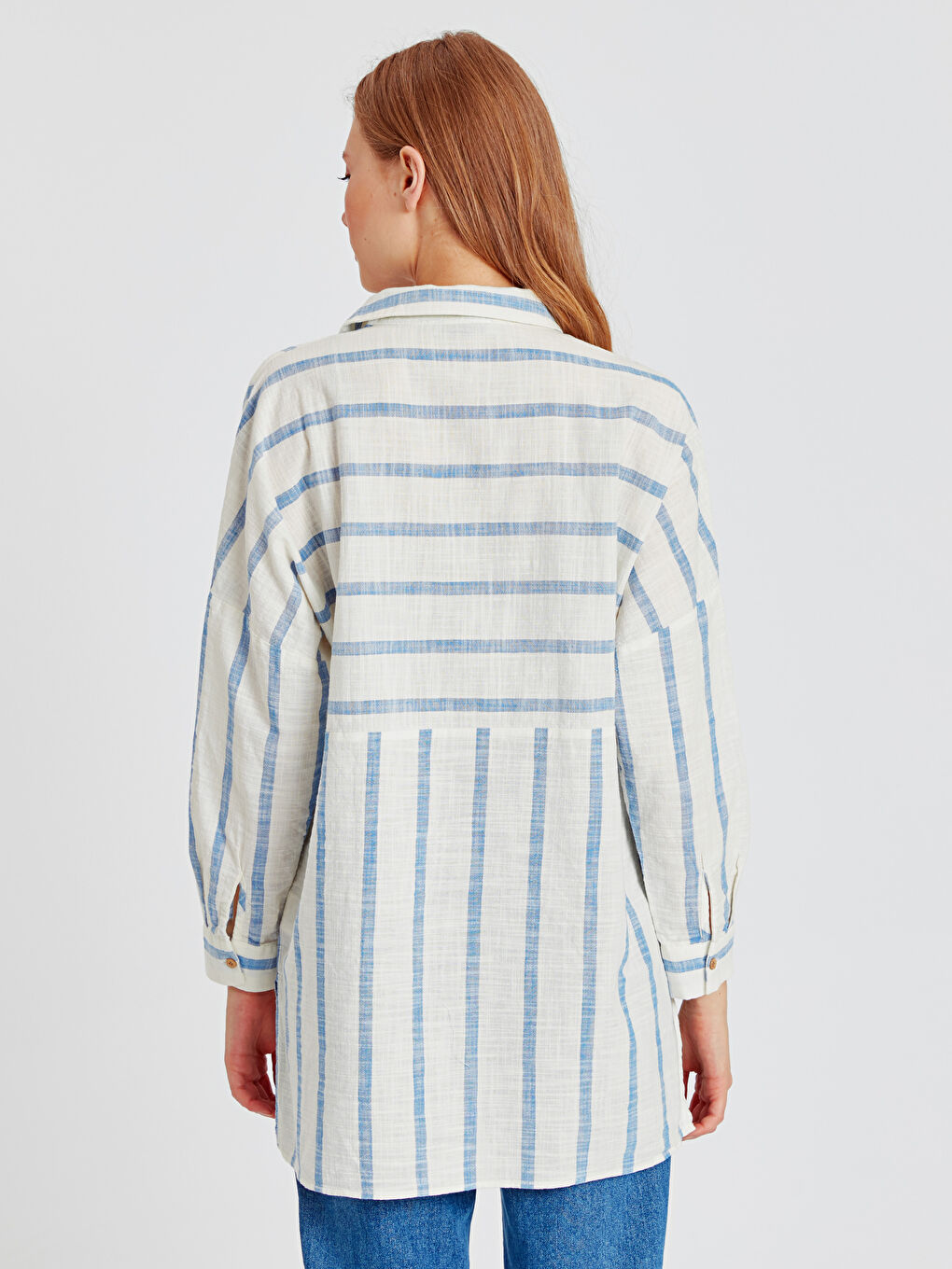 Shirt Collar Standard Fit Long Sleeve Women's Shirt-2