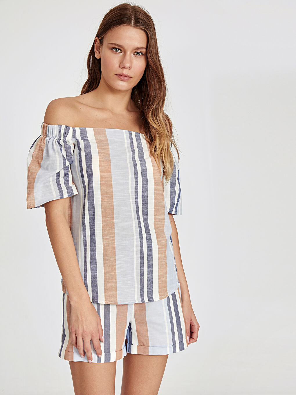 Mavi Standart Fit Kısa Kollu Kadın Bluz-2