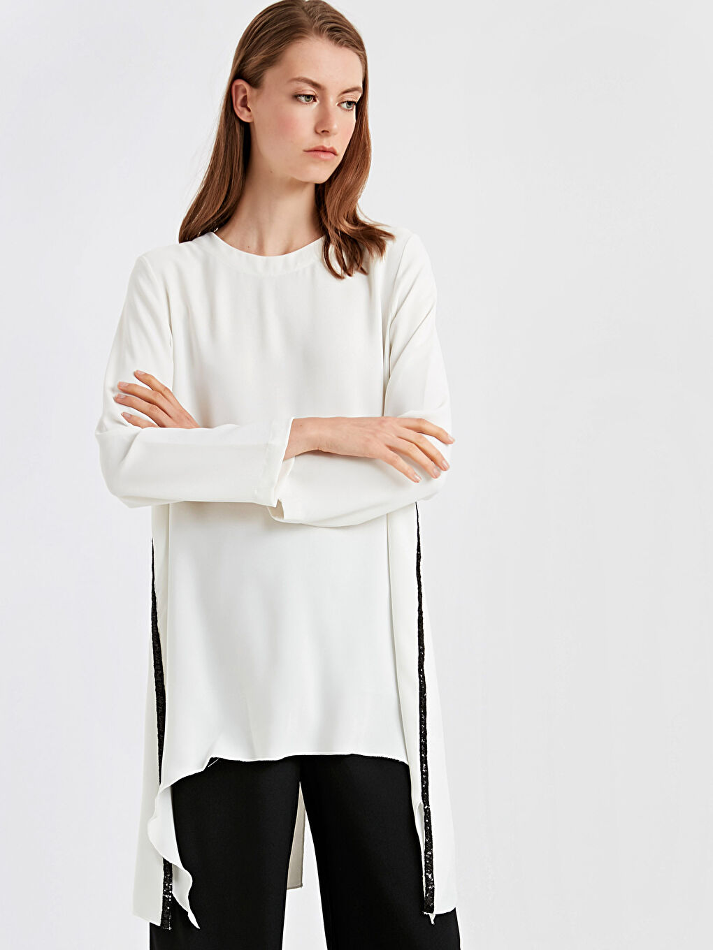 LCW Modest Satin-Tunika für Damen -9SQ062Z8-CU1