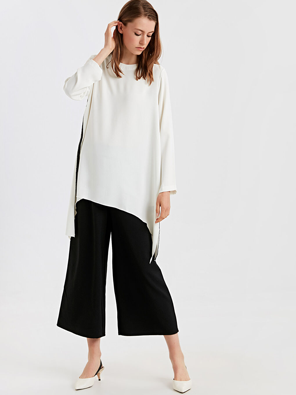 LCW Modest Satin-Tunika für Damen -9SQ062Z8-CU1