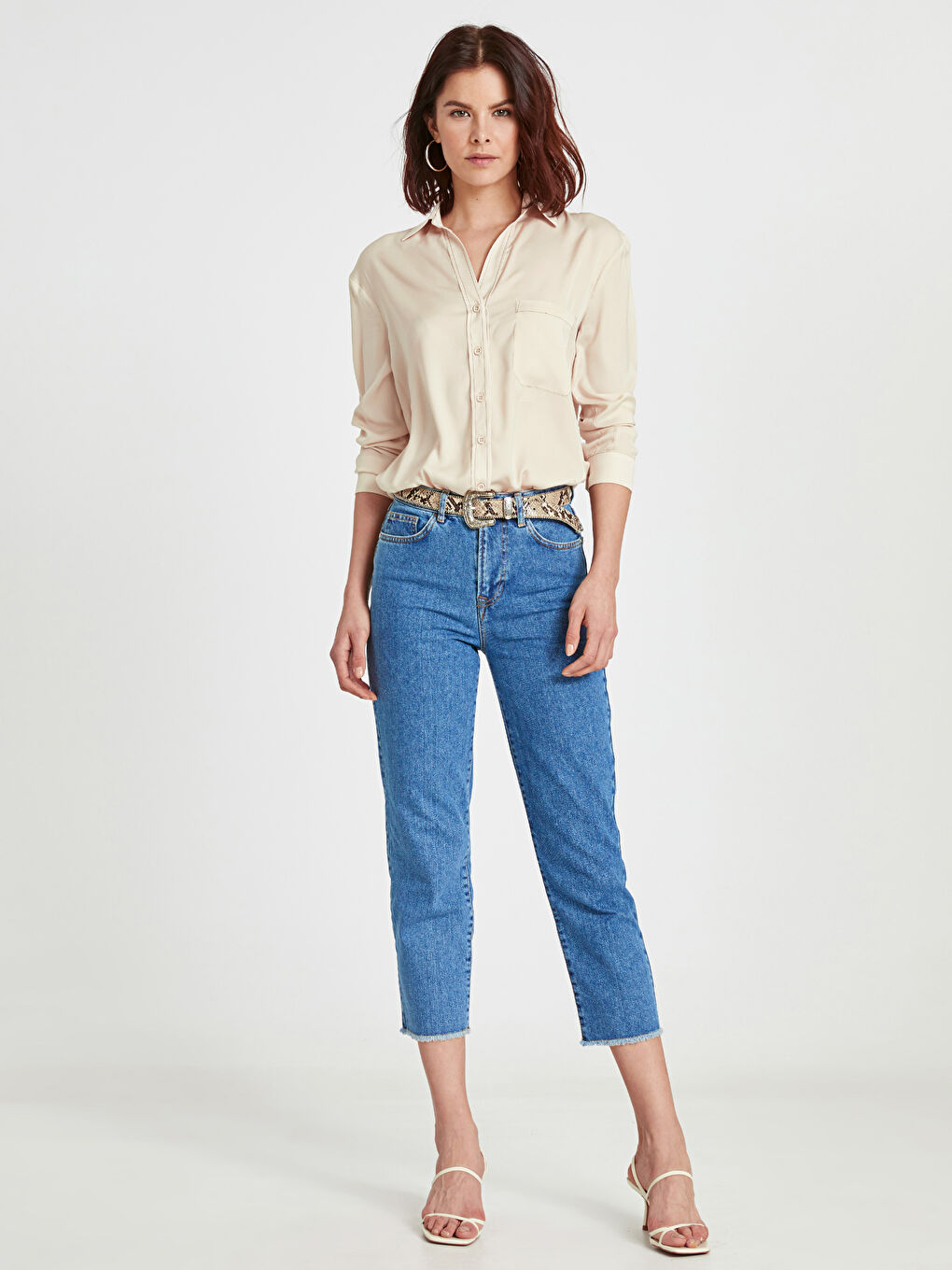 İndigo Boyfriend Kadın Jean Pantolon-1