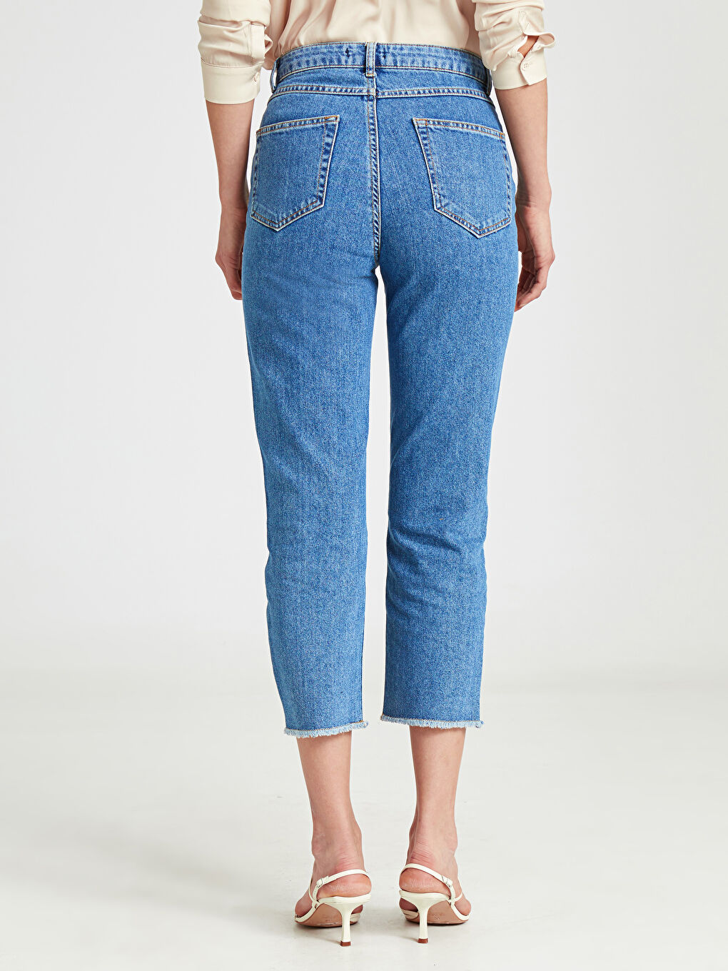 İndigo Boyfriend Kadın Jean Pantolon-3