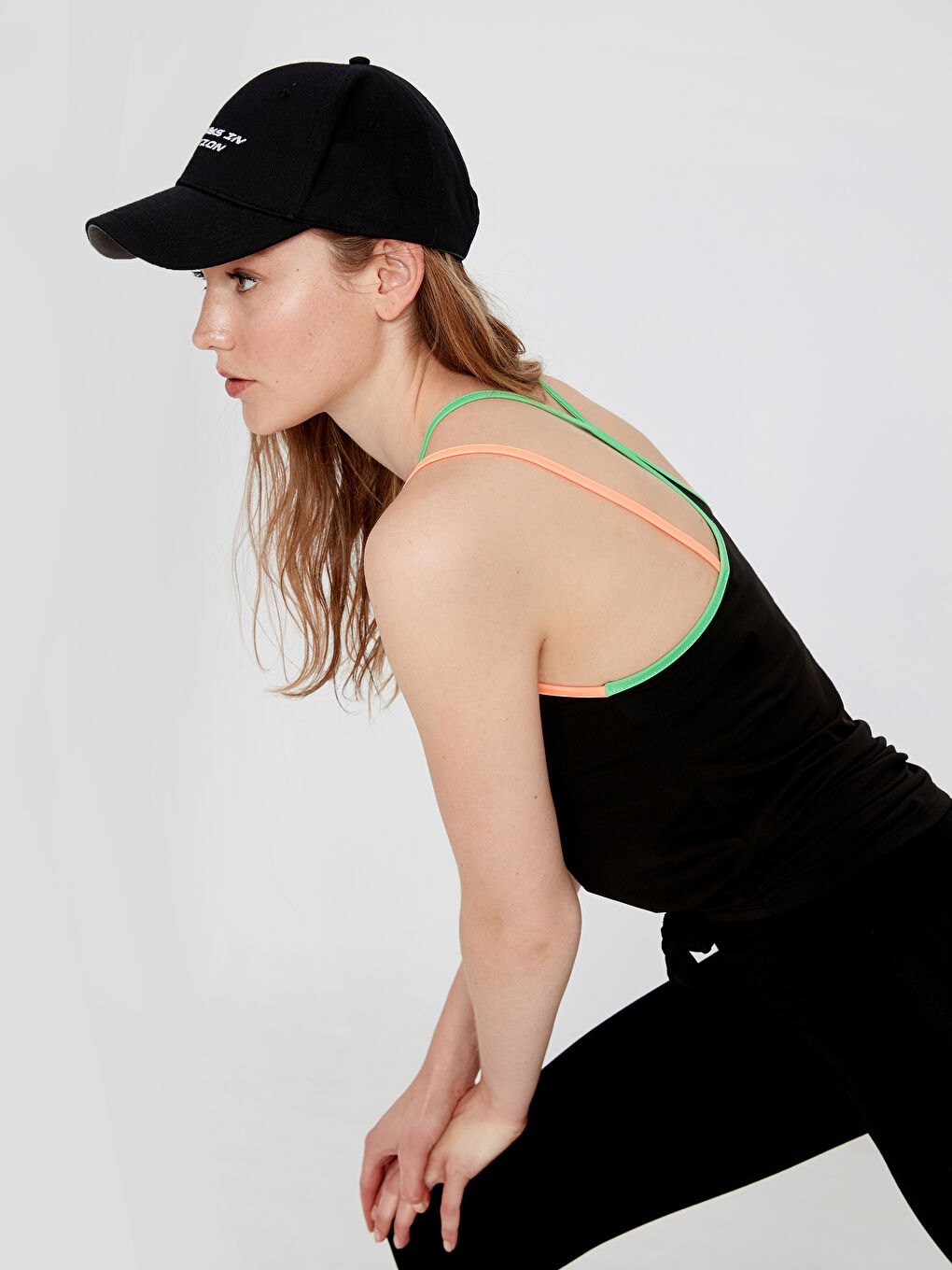 XSIDE ACTIVE Crew Neck Sleeveless Combed Cotton Women's Singlet -9SQ229Z8-CVL
