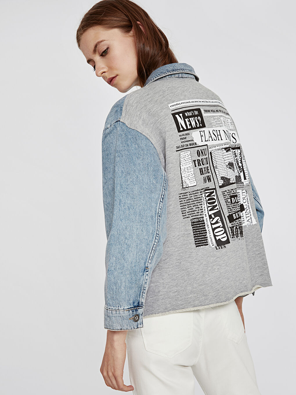 Açık İndigo Rodeo Jean Ceket-2