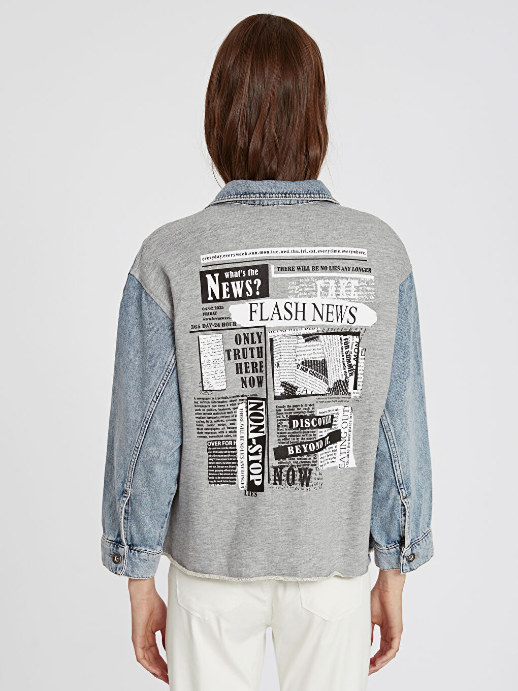 Açık İndigo Rodeo Jean Ceket-3