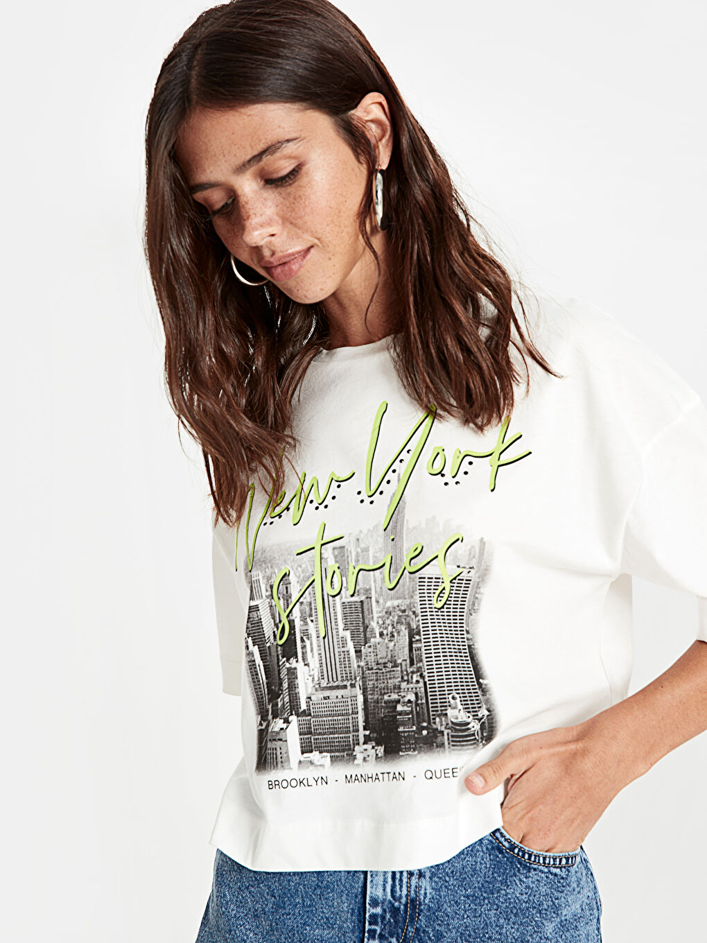 Woman ECRU T-Shirt-1