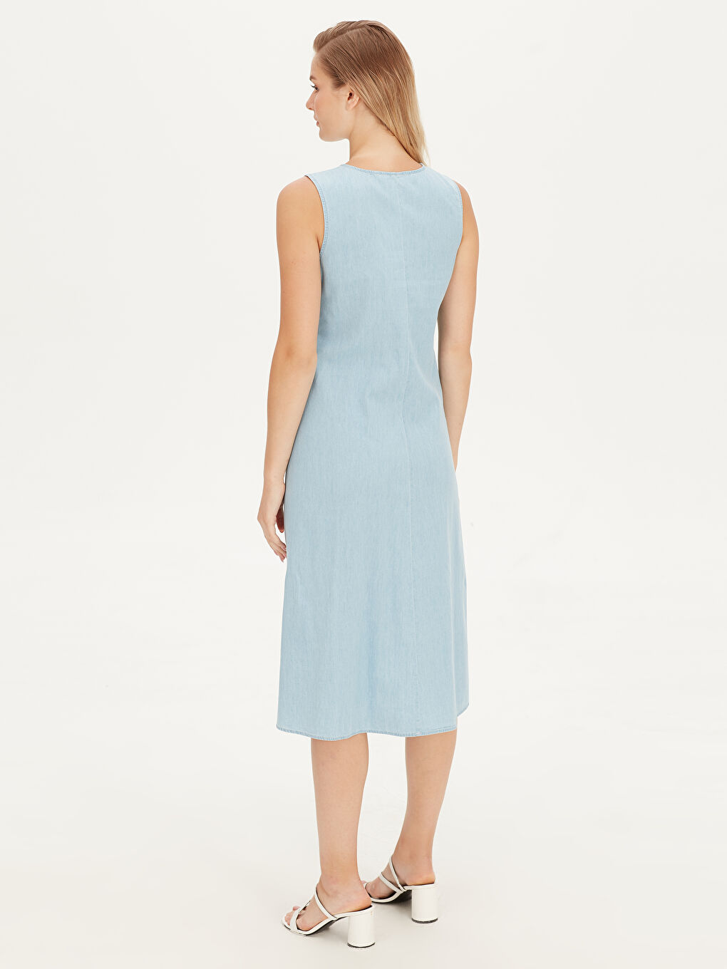 Plenty Button Women Jean Dress-2