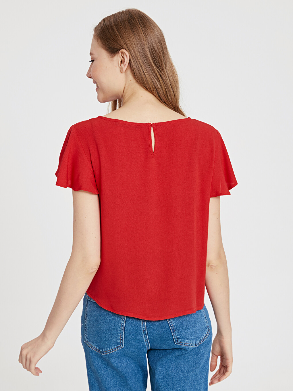 Woman Red Blouse-2