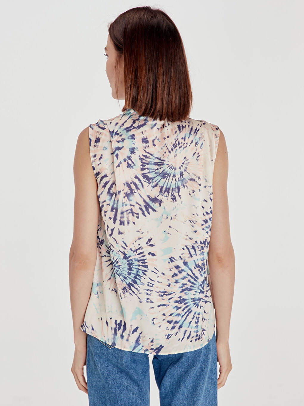 Ekru Gömlek Yaka Standart Fit Askılı Saten Kadın Gömlek-2