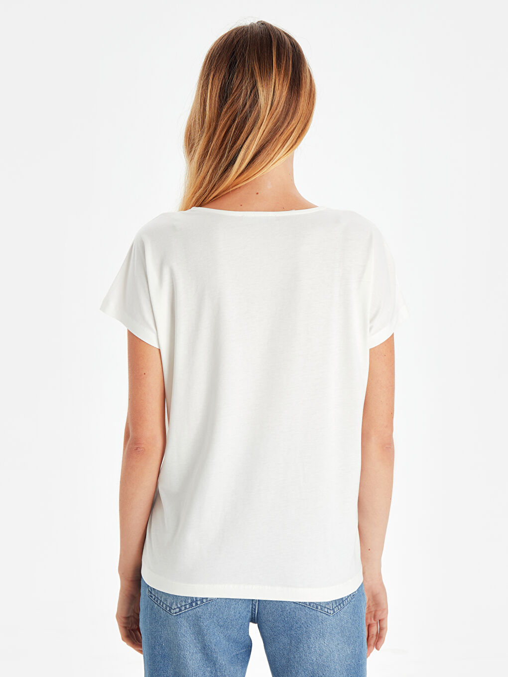 Woman ECRU T-Shirt-4