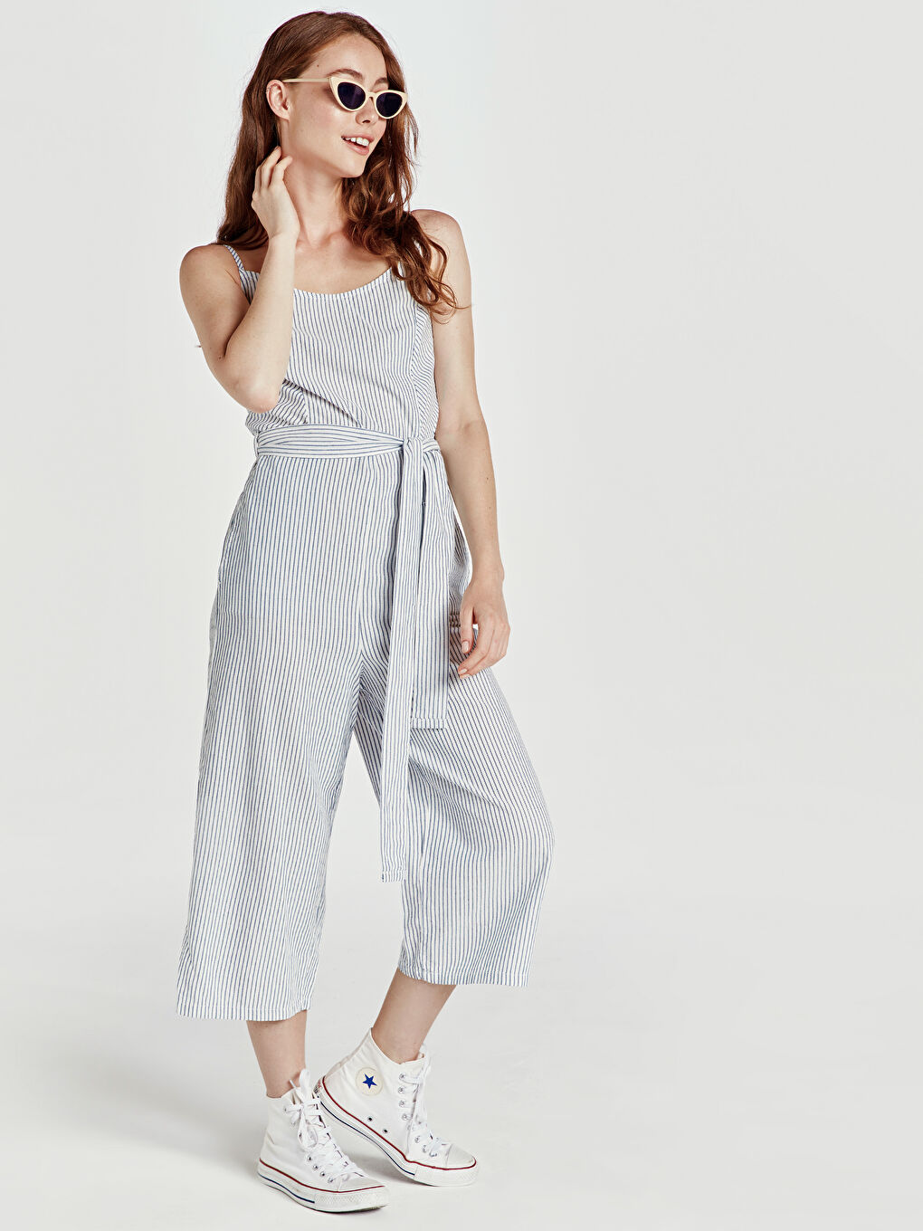 Lacivert Kadın Kolsuz Tulum