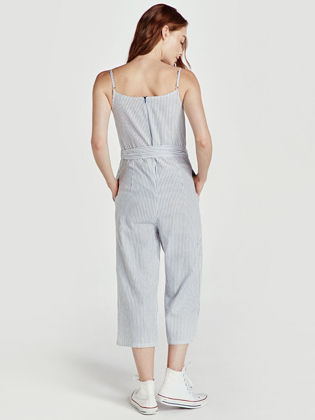 Lacivert Kadın Kolsuz Tulum-2