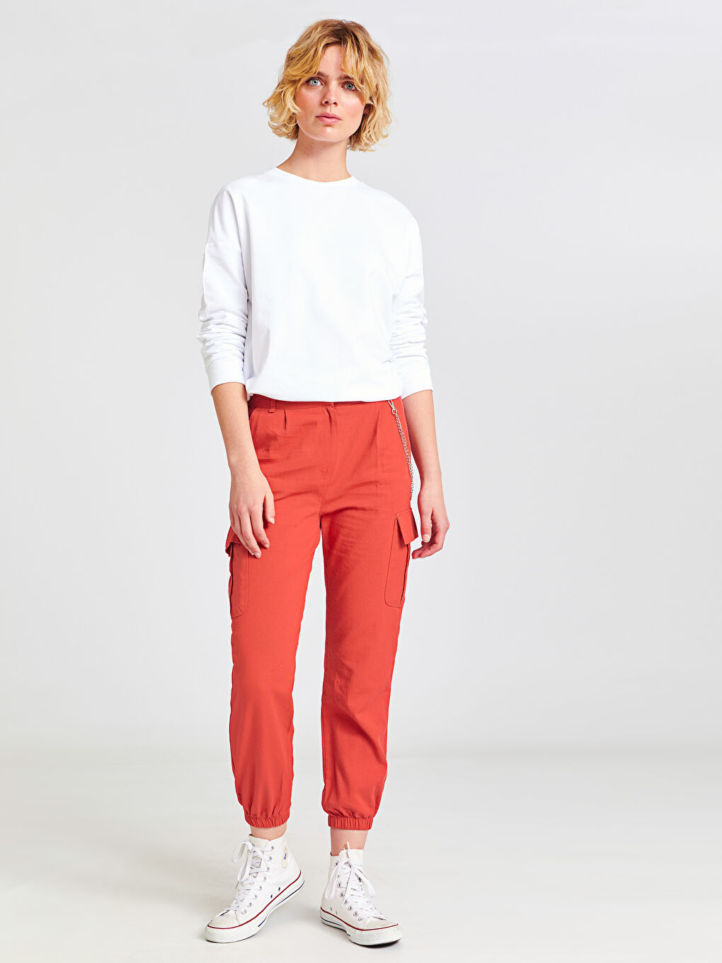 Pantalon ORANGE Femme-1