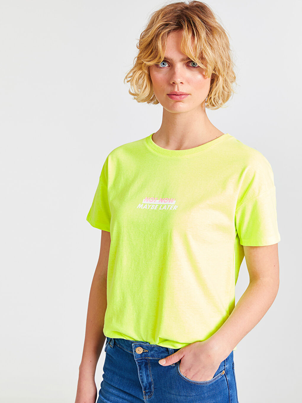 Floresan Sarı Tişört