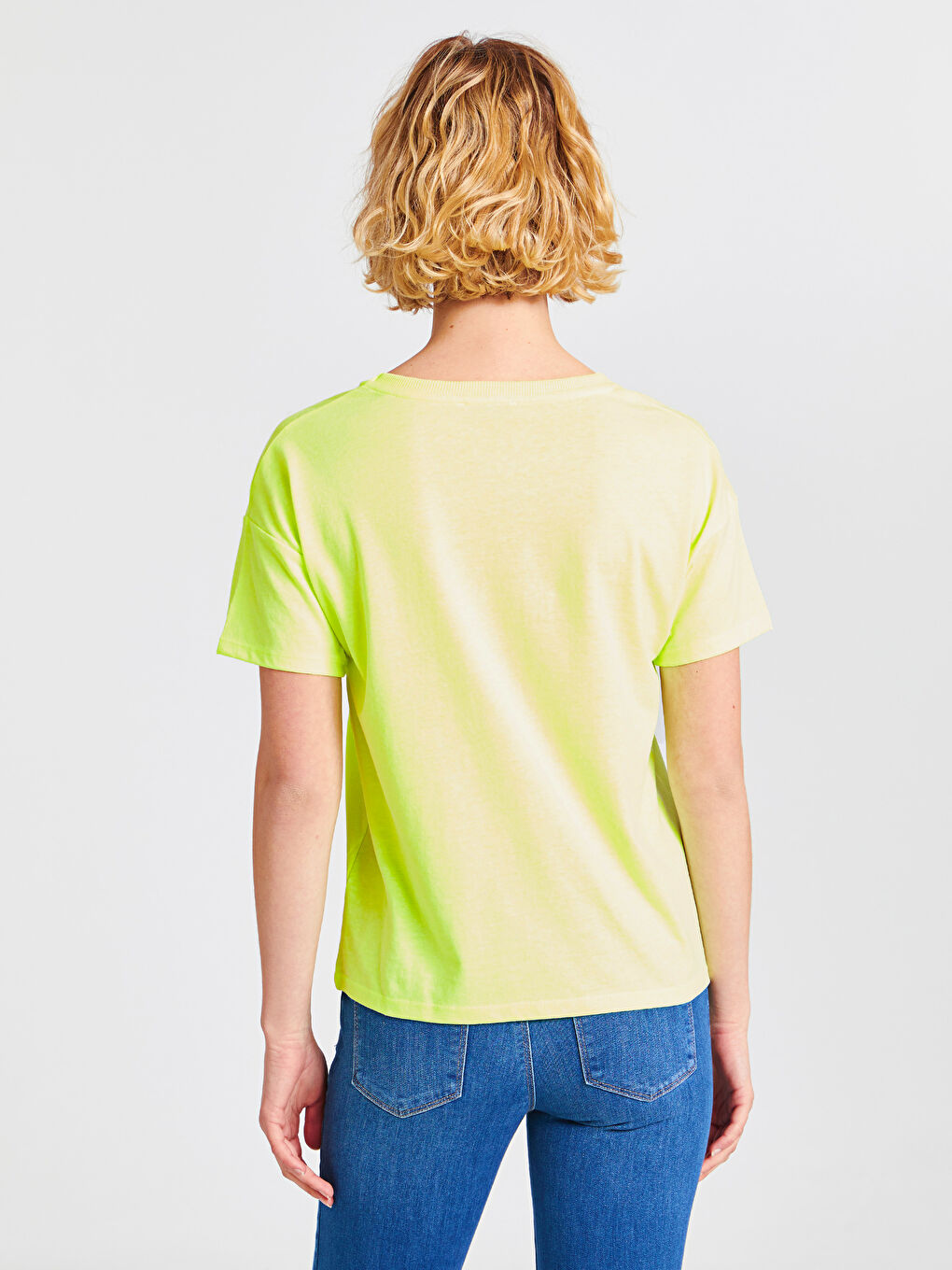 Floresan Sarı Tişört-2