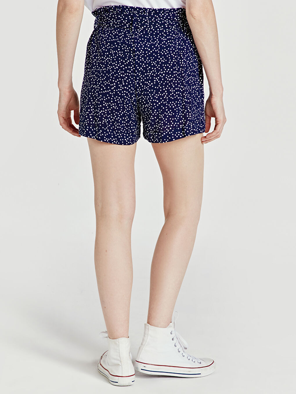 Lacivert Baskılı Şort-2