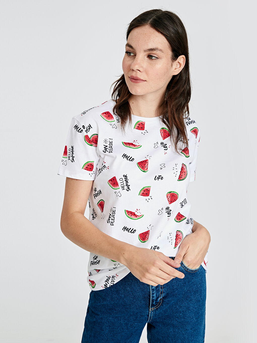 T-shirt BLANC Femme-1