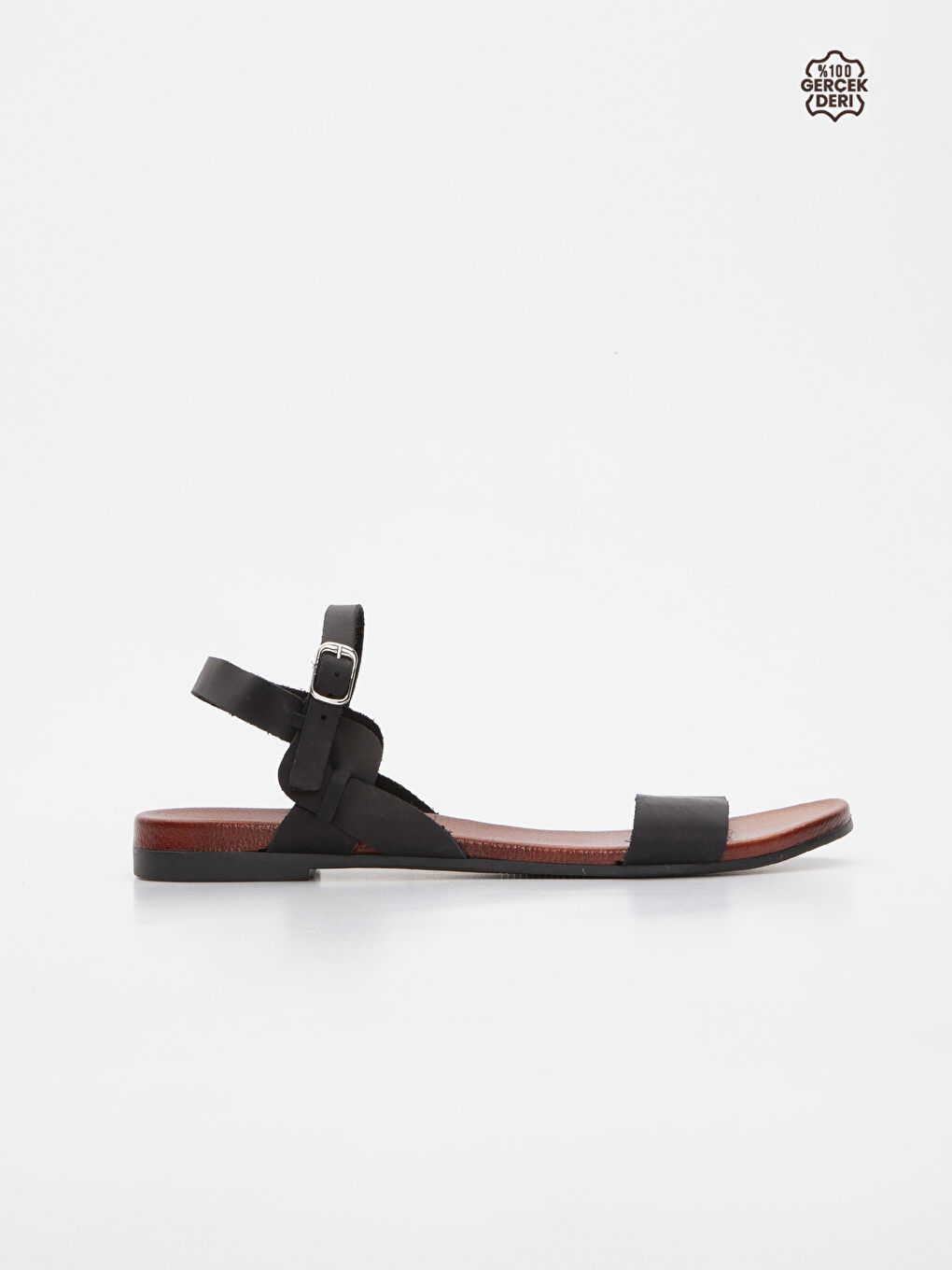 Siyah Kadın Tek Bant Sandalet