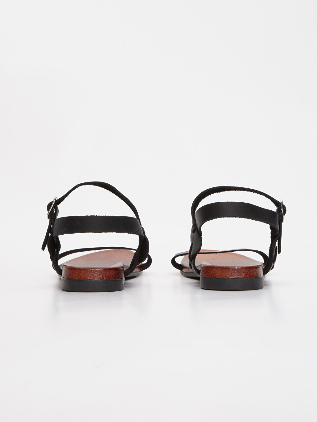 Siyah Kadın Tek Bant Sandalet-3