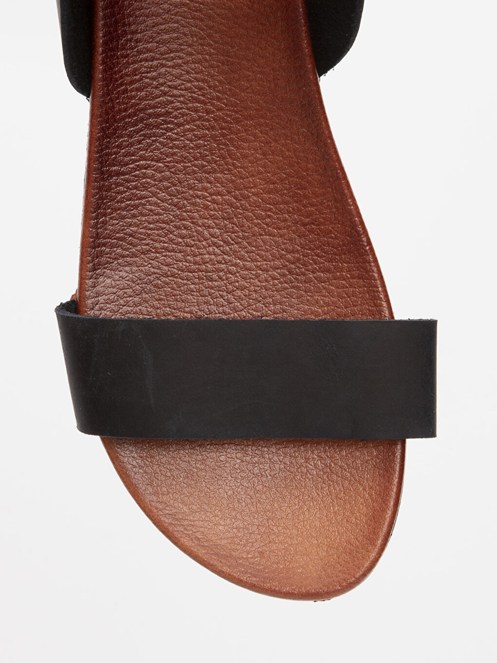 Siyah Kadın Tek Bant Sandalet-4