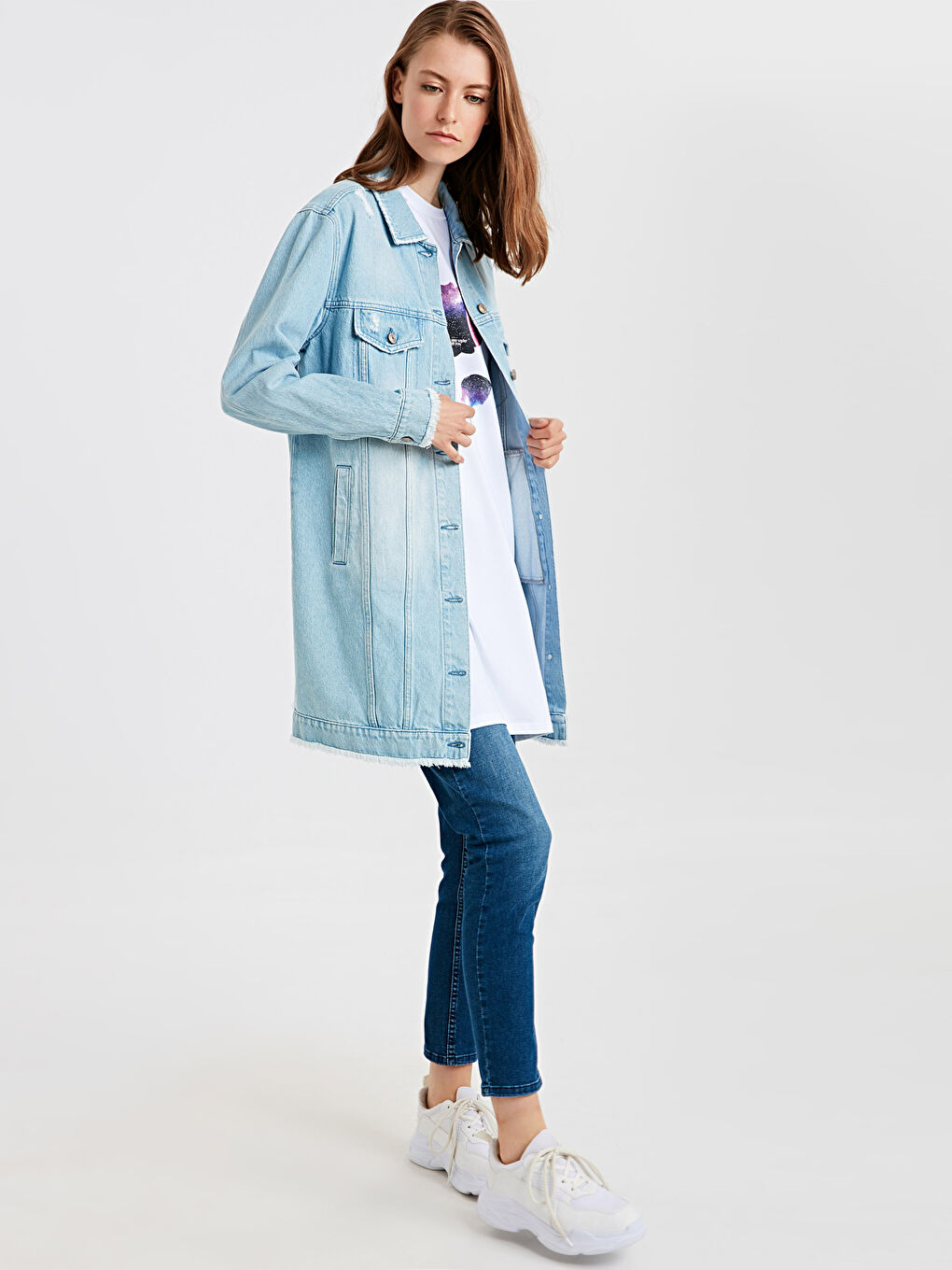 Orta İndigo Rodeo Jean Ceket-2