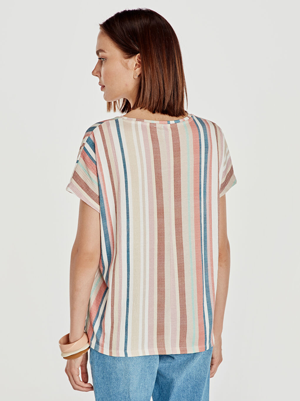 Karışık Çizgili Tişört-2