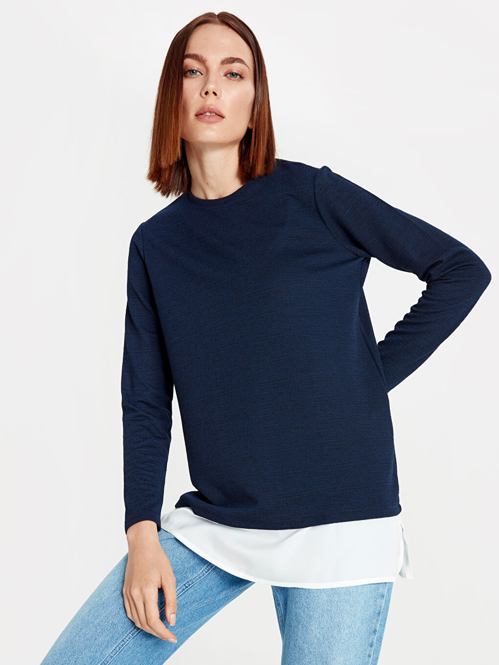 LCW BASİC Crew Neck Long Sleeve Women's T-shirt