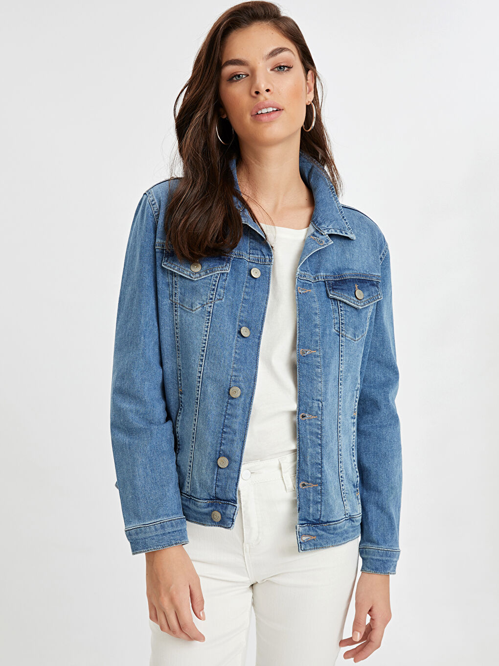 Женщины Индиго Джинсовка