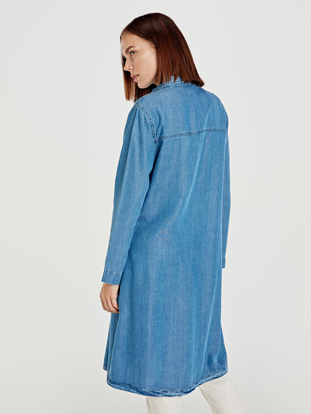 Orta İndigo Rodeo Gömlek Tunik-2