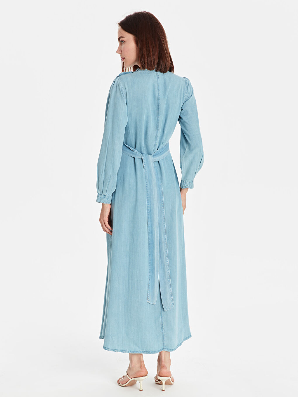 LCW Modest Uzun Kollu Kadın Jean Elbise -9SU051Z8-H45