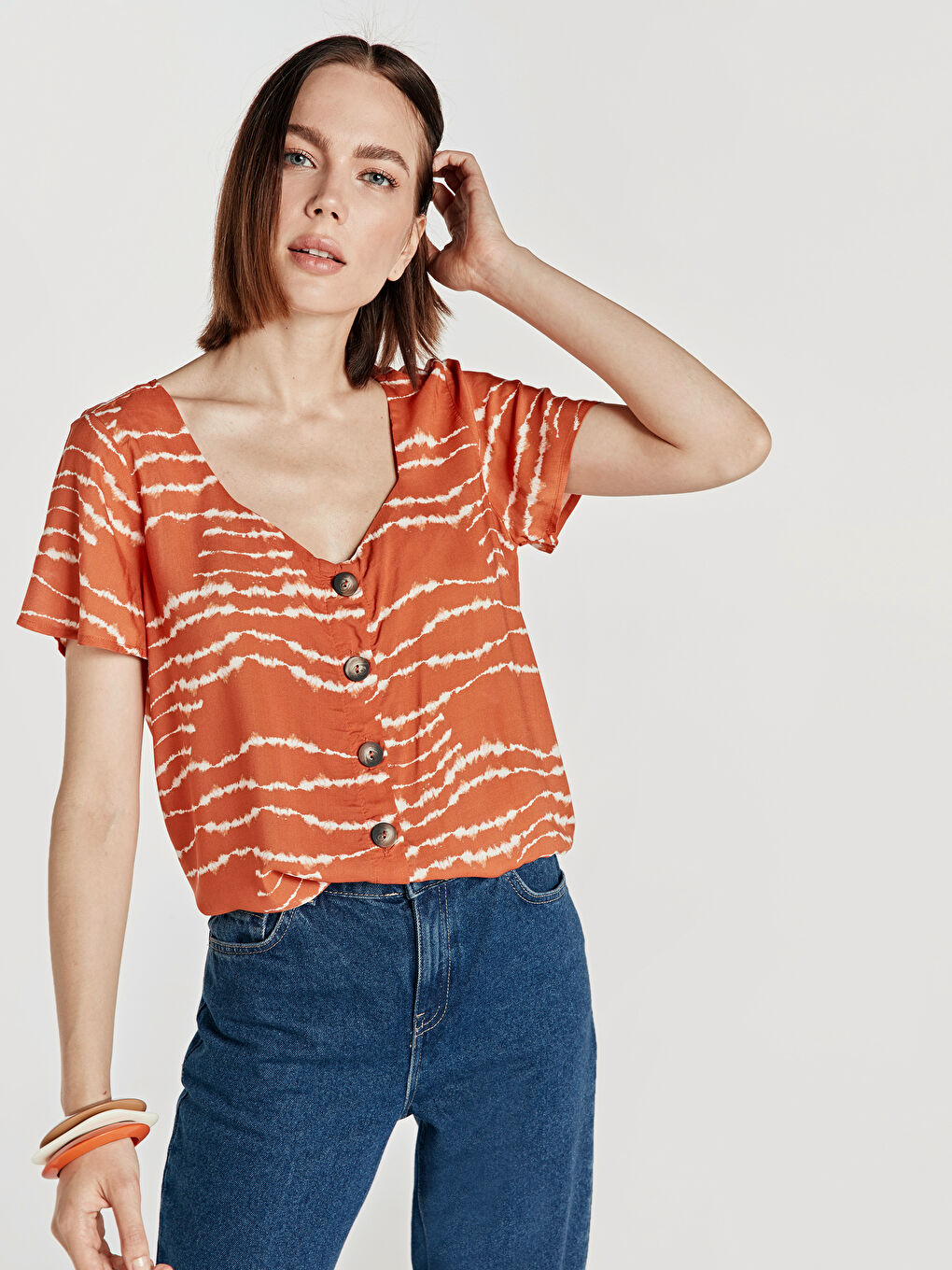 Woman ORANGE Shirt-1