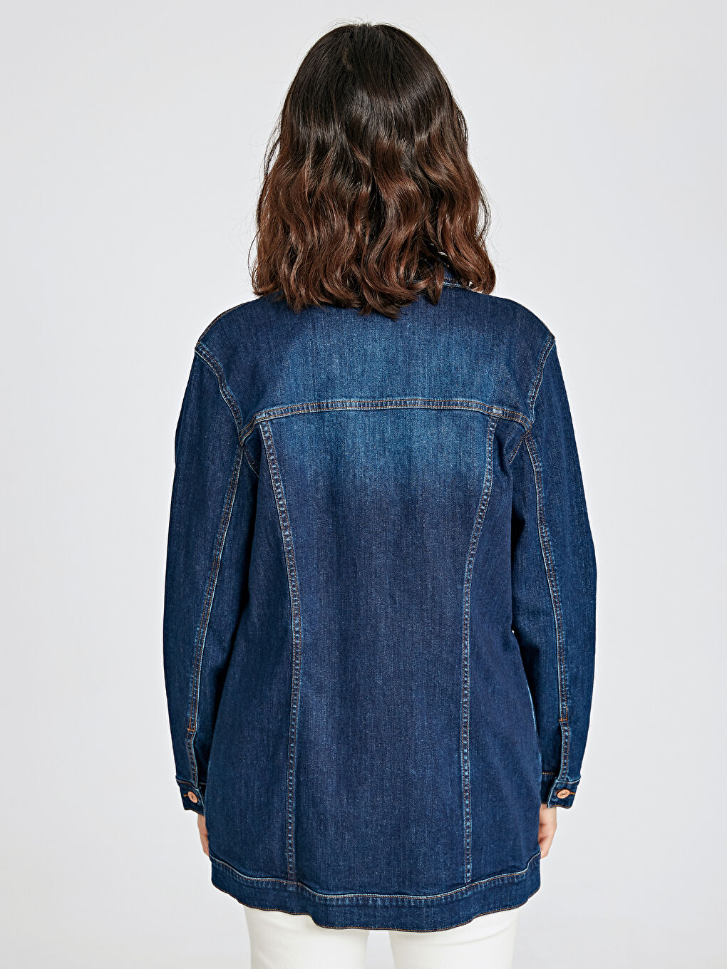 İndigo Standart Fit Kadın Jean Ceket-2