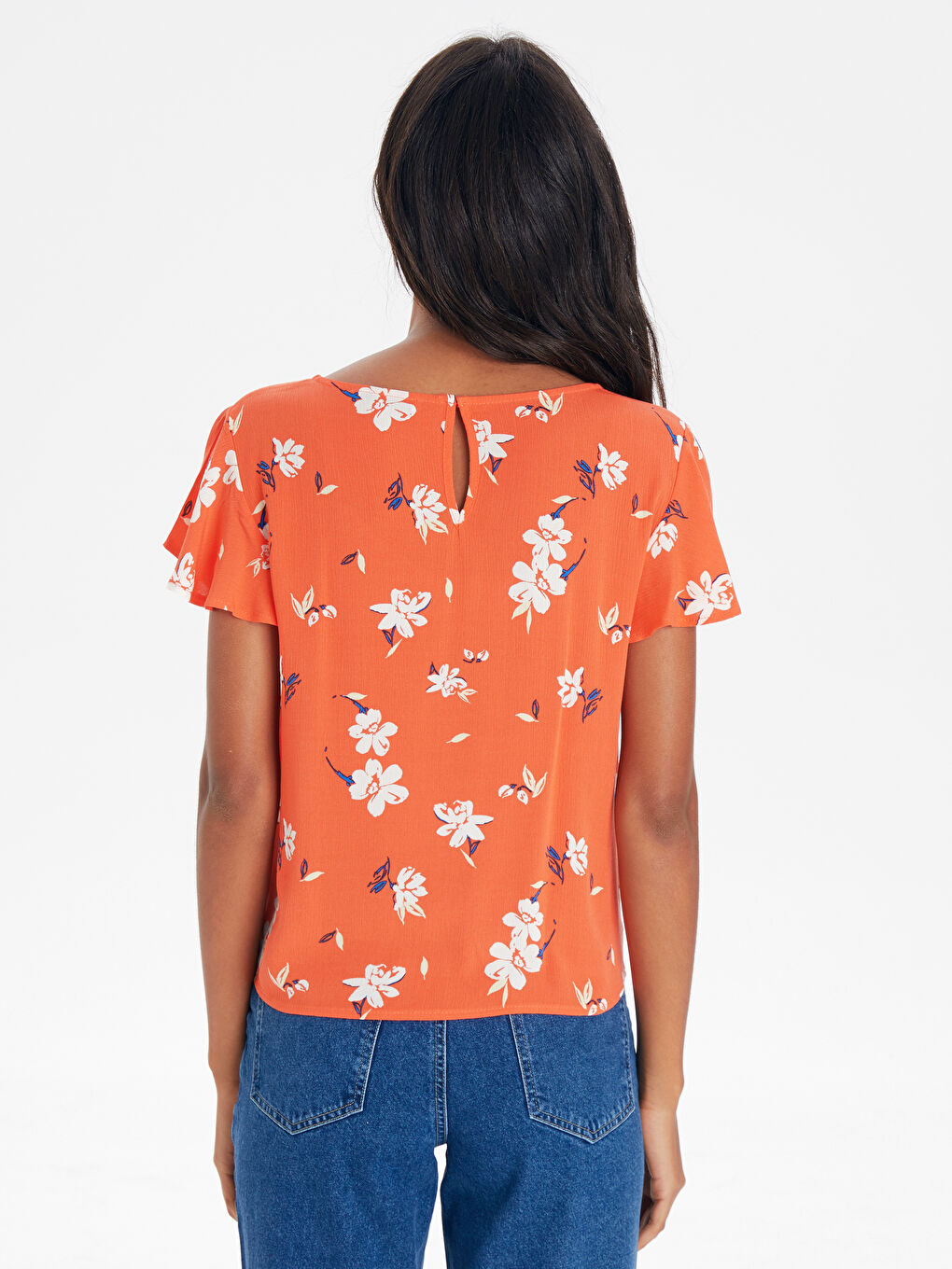 Kırmızı Standart Fit Kısa Kollu Kadın Bluz-2