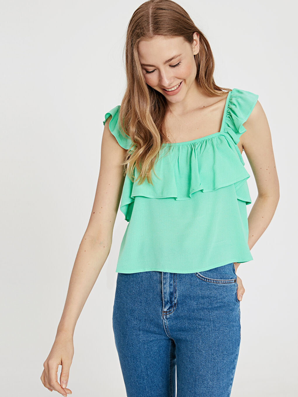 Жыртылған жағалы әйелдер вискозды топтар-1