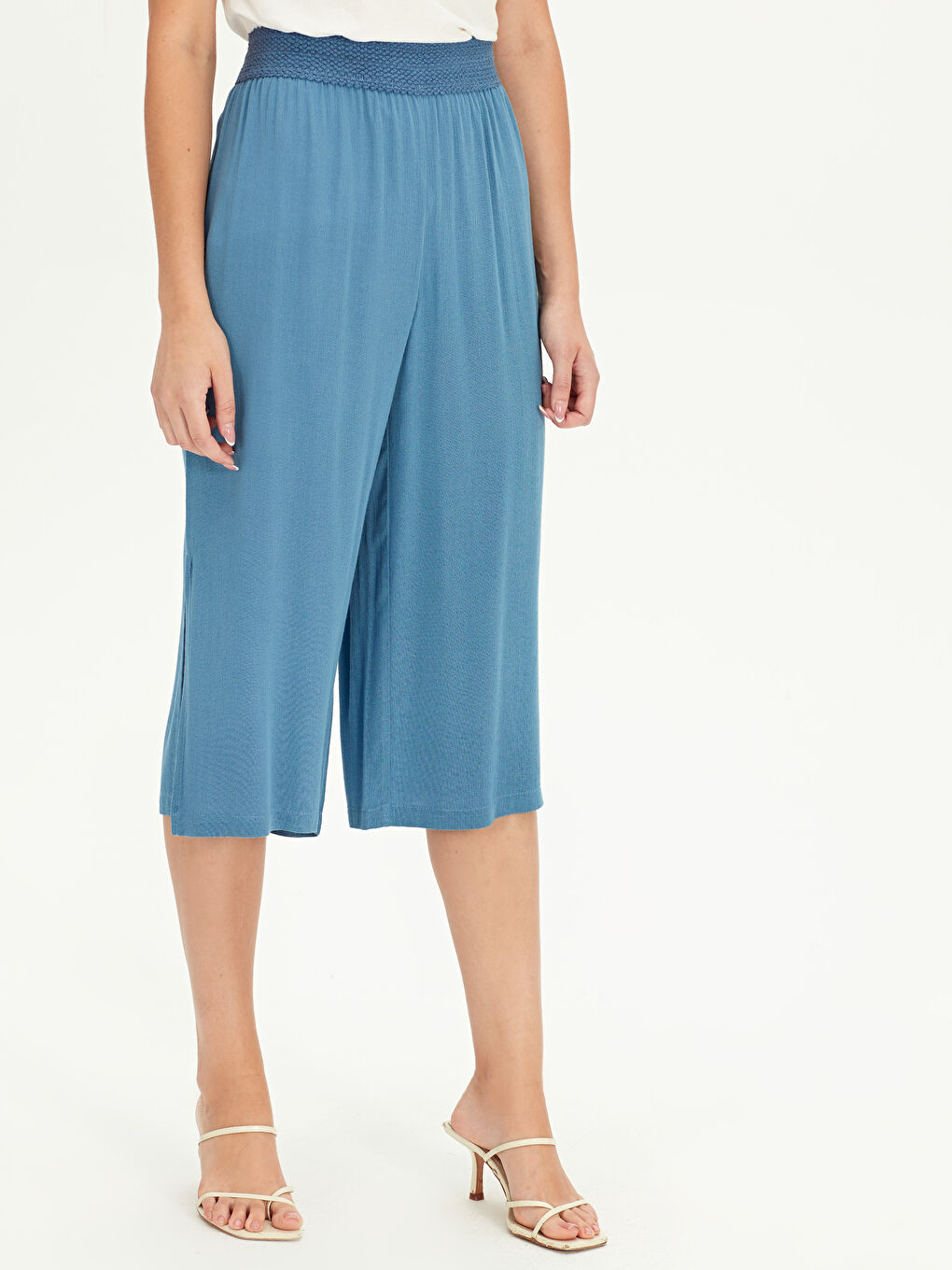 İndigo Rahat Kalıp Kadın Pantolon-2