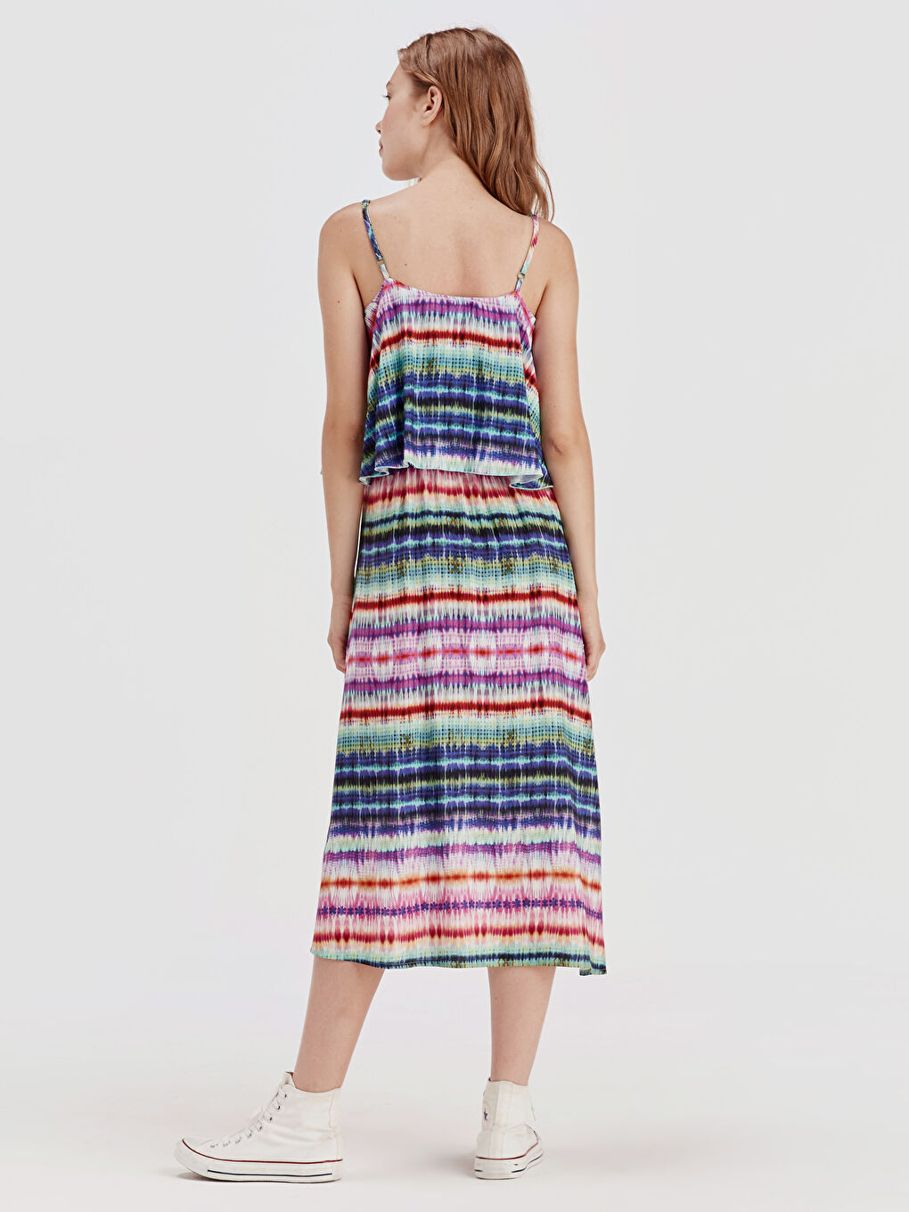 Yeşil Baskılı Elbise-2