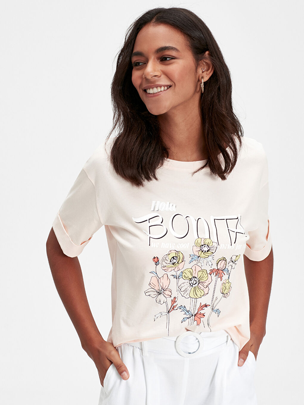 Crew Neck Short Sleeve Women's T-Shirt