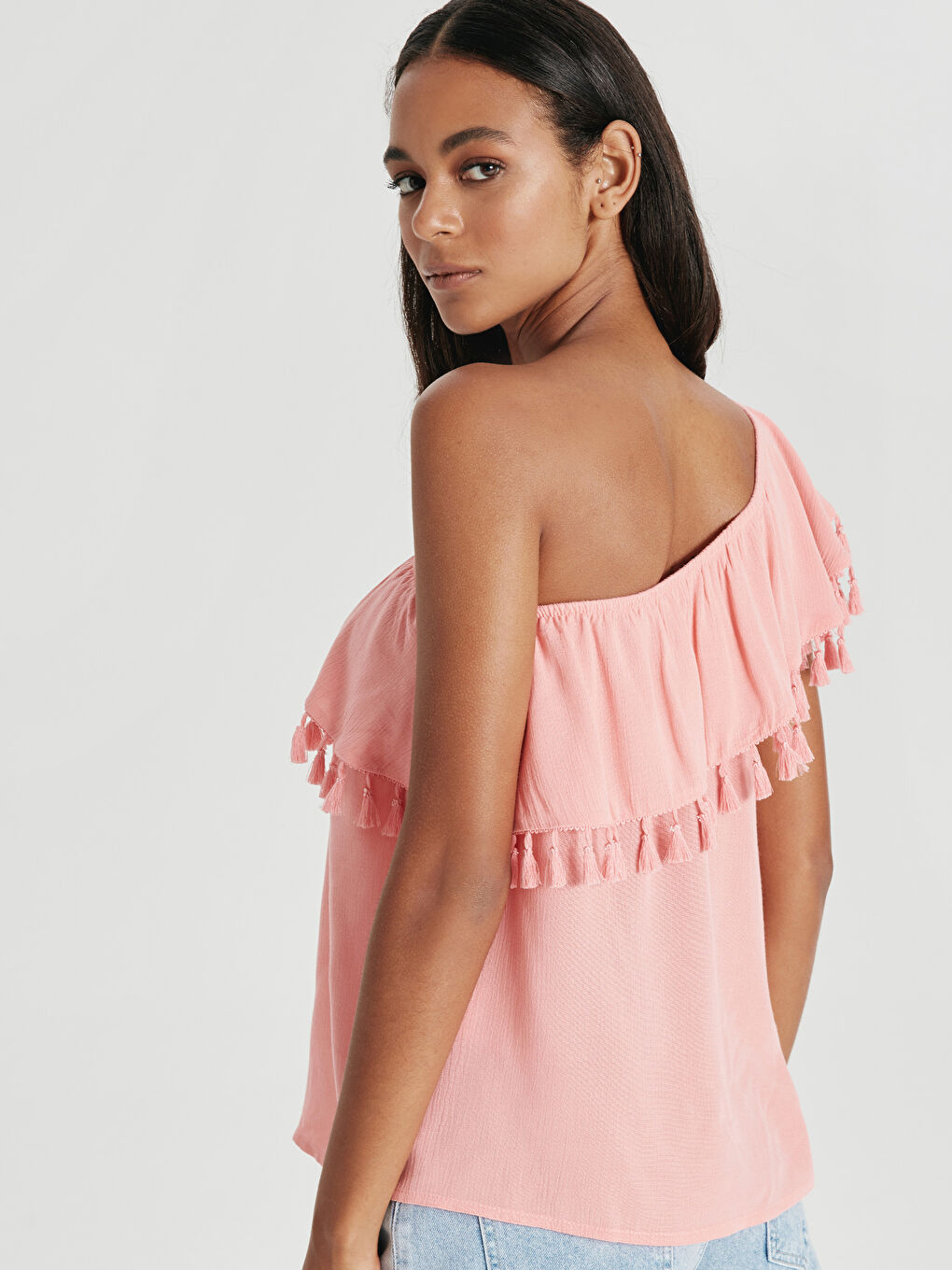 LCW Vision Getuftete One-Shoulder-Tops Für Damen -9SU719Z8-GCE
