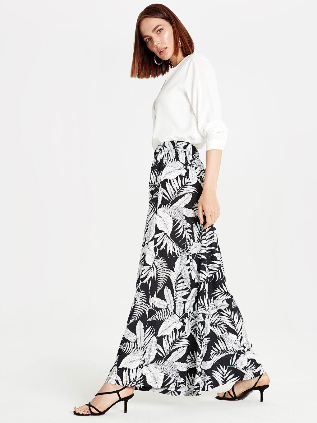 Siyah Baskılı Pantolon