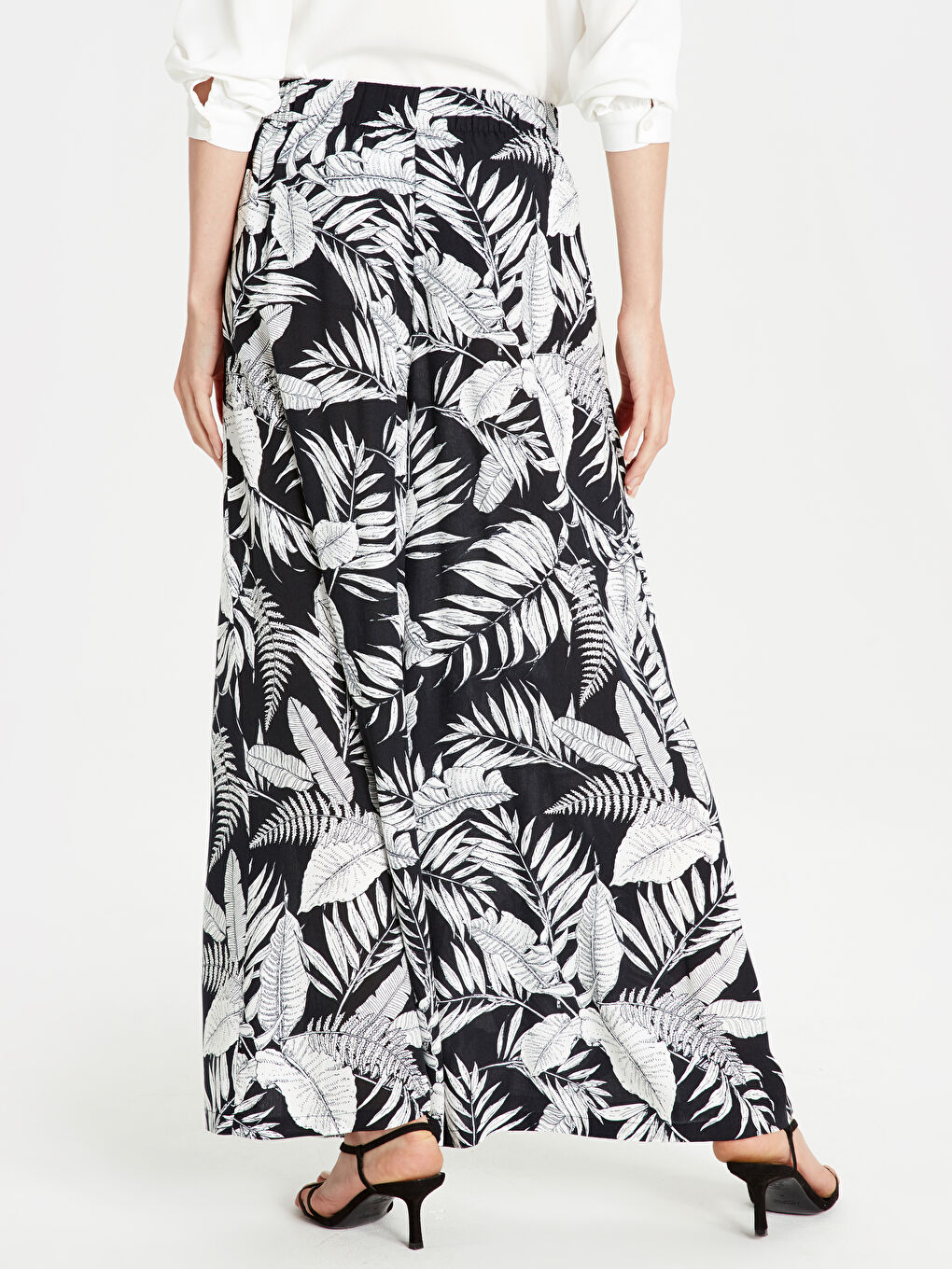 Siyah Baskılı Pantolon-3